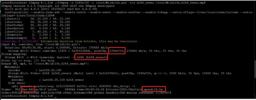 FFmpeg+NVIDIA GPU（Tesla P4）H264软/硬编码对比实验